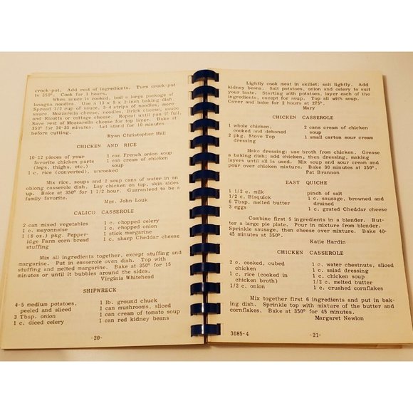 vtg 1984 Gihon Elementary School cookbook Parkersburg WV cook book West Virginia - Picture 9 of 12